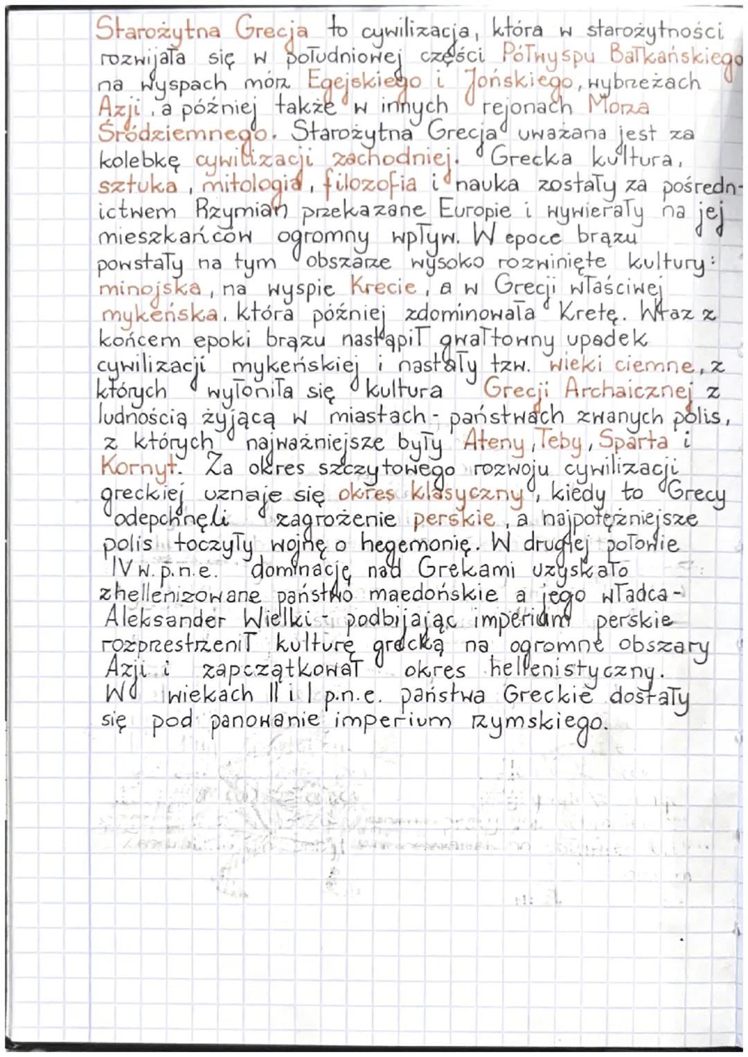 # DZIEJE
STAROŻYTNEJ
GRECJI Starożytna Grecja to cywilizacja, która w starożytności
rozwijała się w południowej części Półwyspu Bałkańskiego