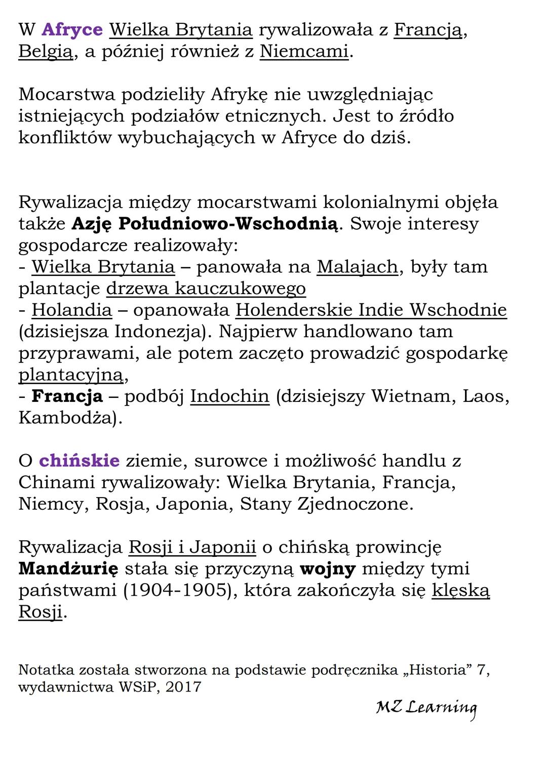 Kolonializm europejski
w XIX wieku
K1 7, WSiP
W drugiej połowie XIX w. mocarstwa europejskie
prowadziły politykę kolonialną.
polityka koloni
