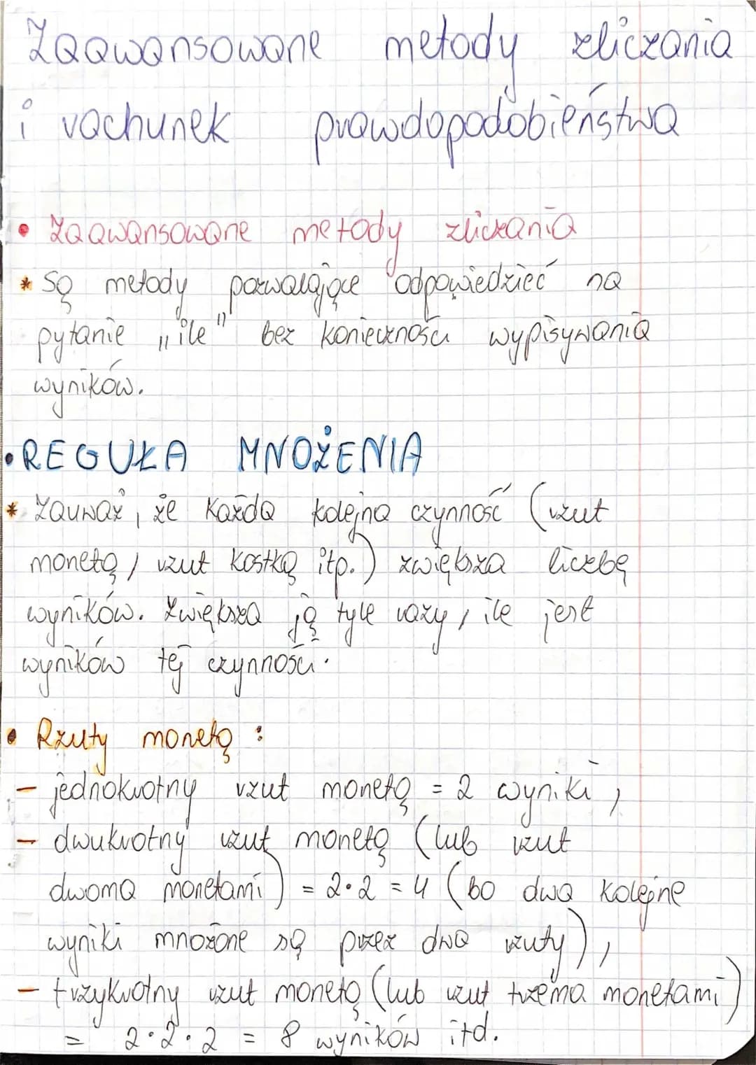 Rachunek Prawdopodobieństwa i Kombinatoryka: Reguła Mnożenia i Dodawania - Zadania i Wzory