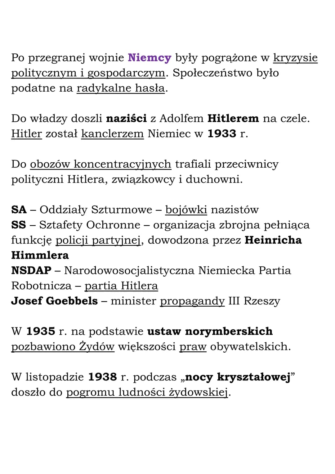 Świat w okresie
międzywojennym -
podsumowanie
(Rozdział VI, NE 7)
Świat po I wojnie światowej
28 VI 1919 - podpisanie traktatu wersalskiego
