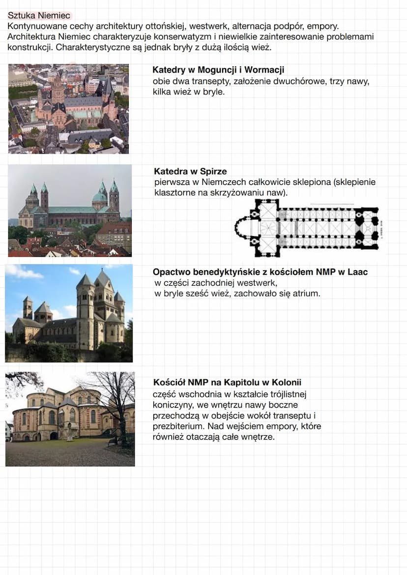 
<p>Sztuka romańska rozpoczęła się w XI wieku i trwała do I połowy XII wieku we Francji, a w innych krajach do około XIII wieku. Możemy wyró