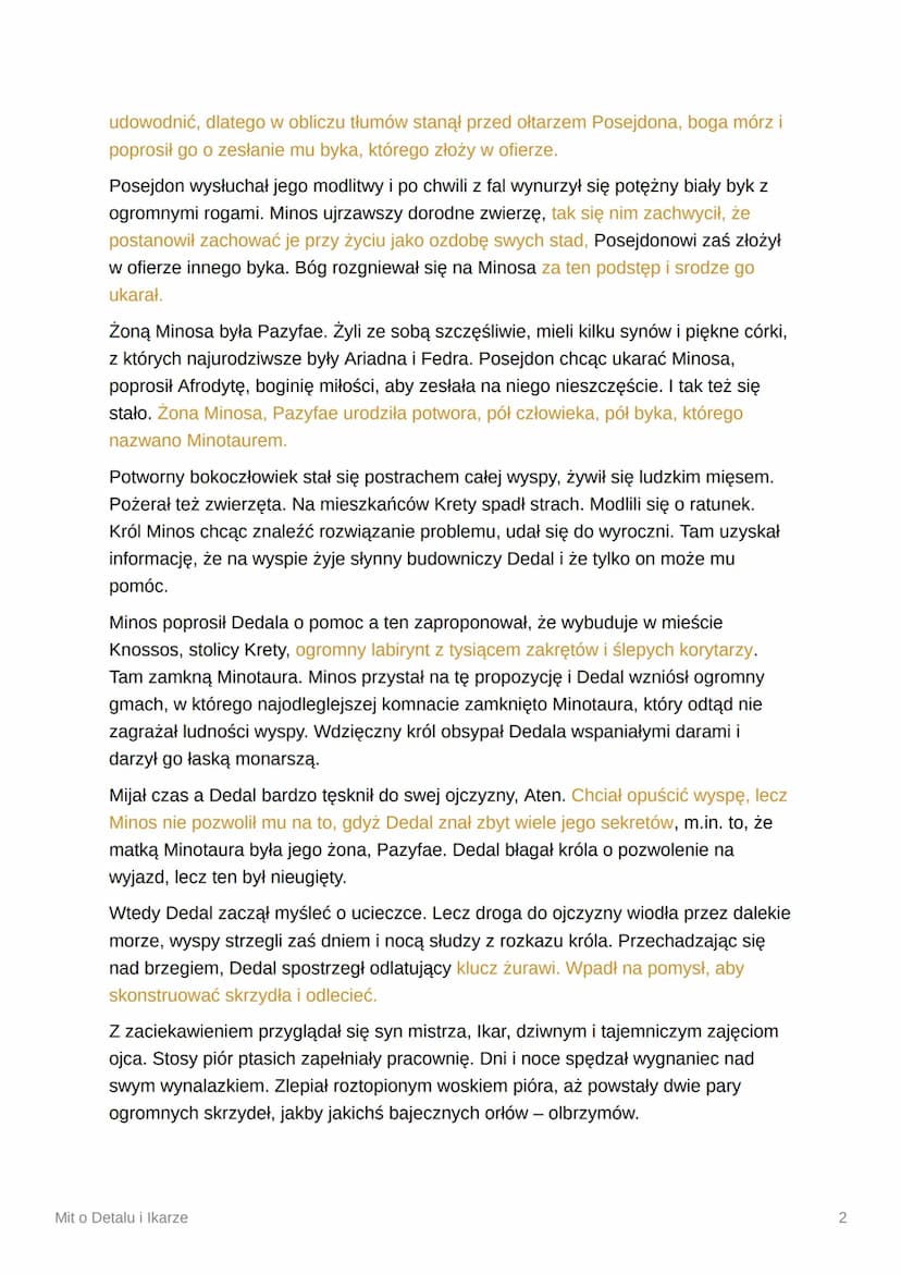 Mit o Detalu i Ikarze
W literaturze
1.J. Kochanowski ,,Pieśń XXIV" - twórczość porównana do skrzydeł Ikara, podmiot
liryczny pragnie wznieść