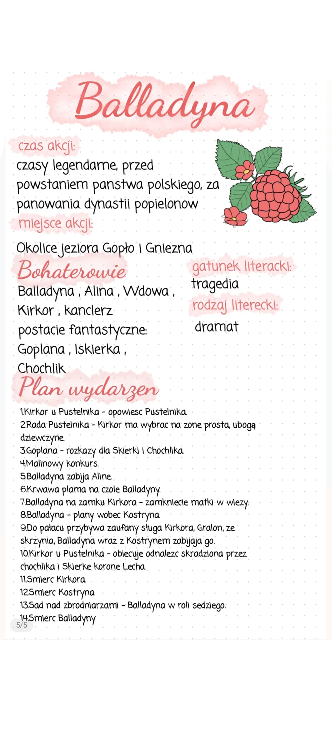 Balladyna
czas akcji:
czasy legendarne, przed
powstaniem panstwa polskiego, za
panowania dynastii popielonow
miejsce akcji
Okolice jeziora G