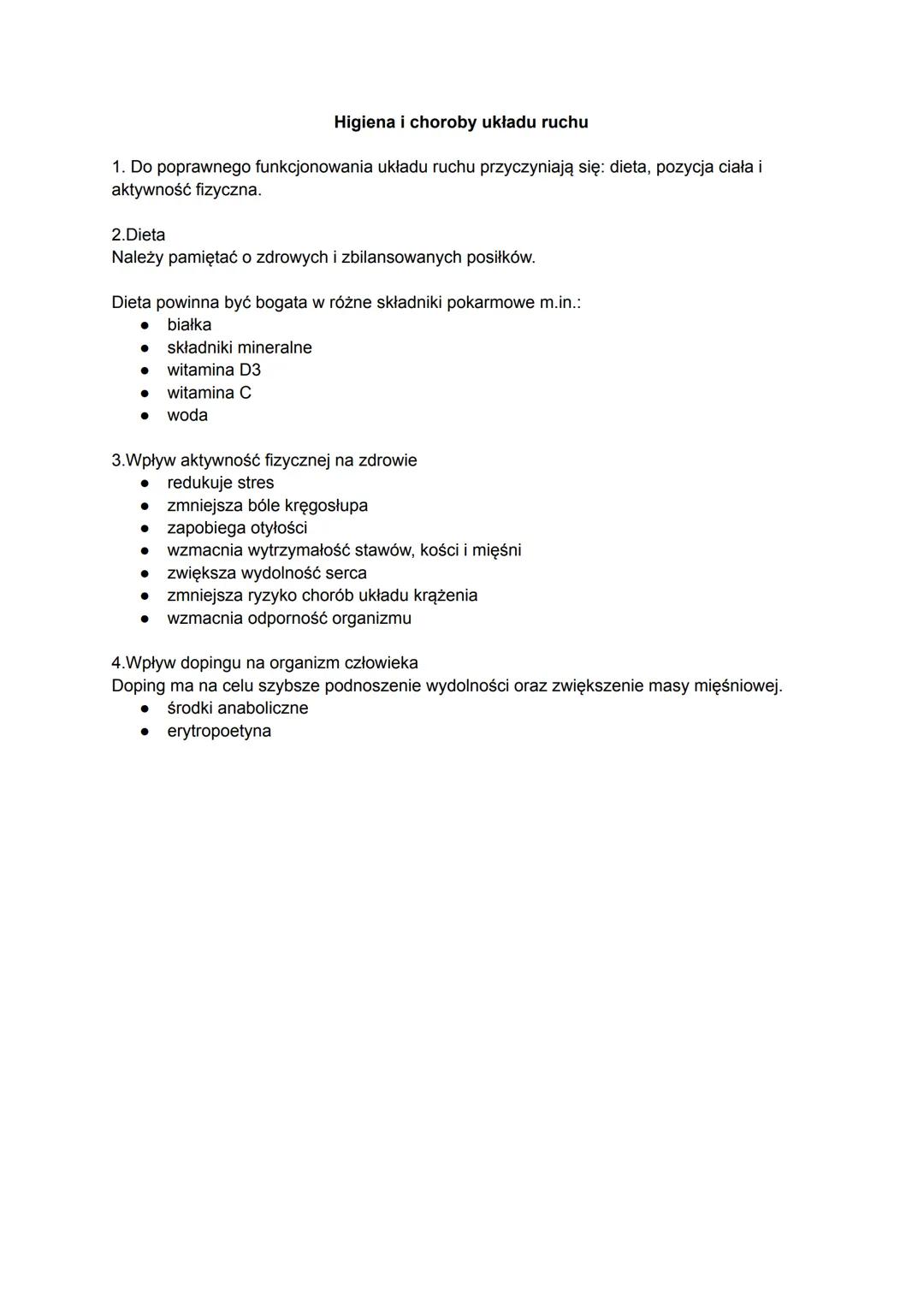 Higiena i zdrowie układu ruchu: zapobieganie chorobom