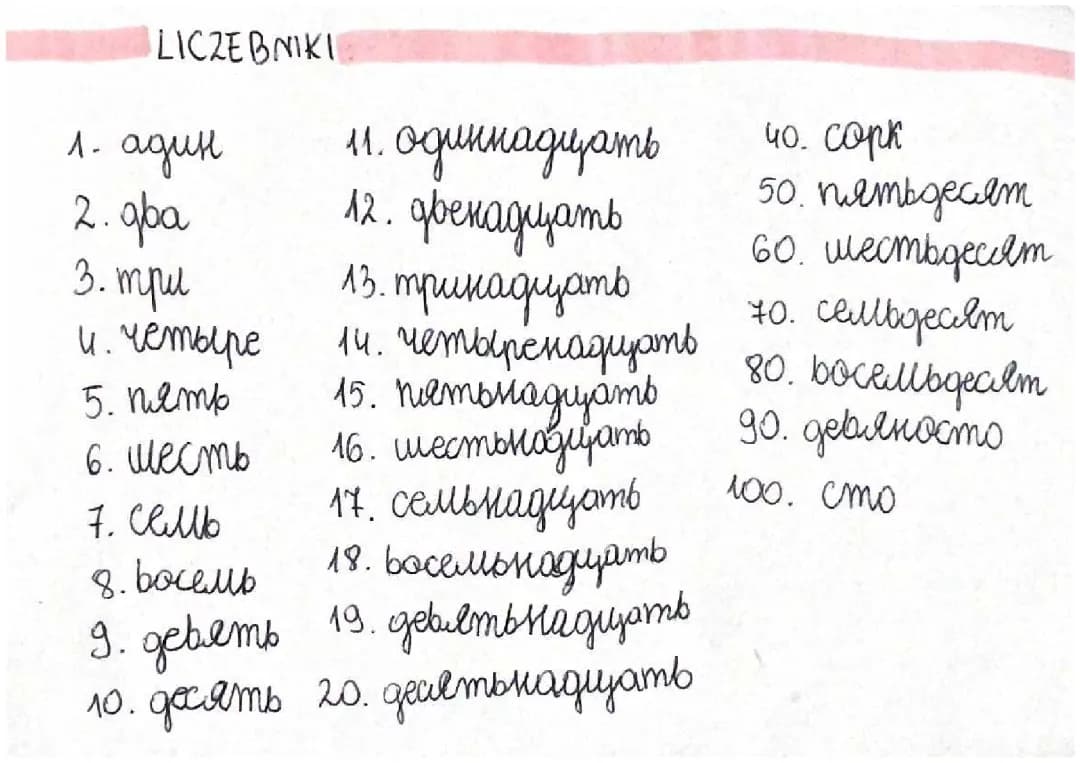 liczebniki rosyjski