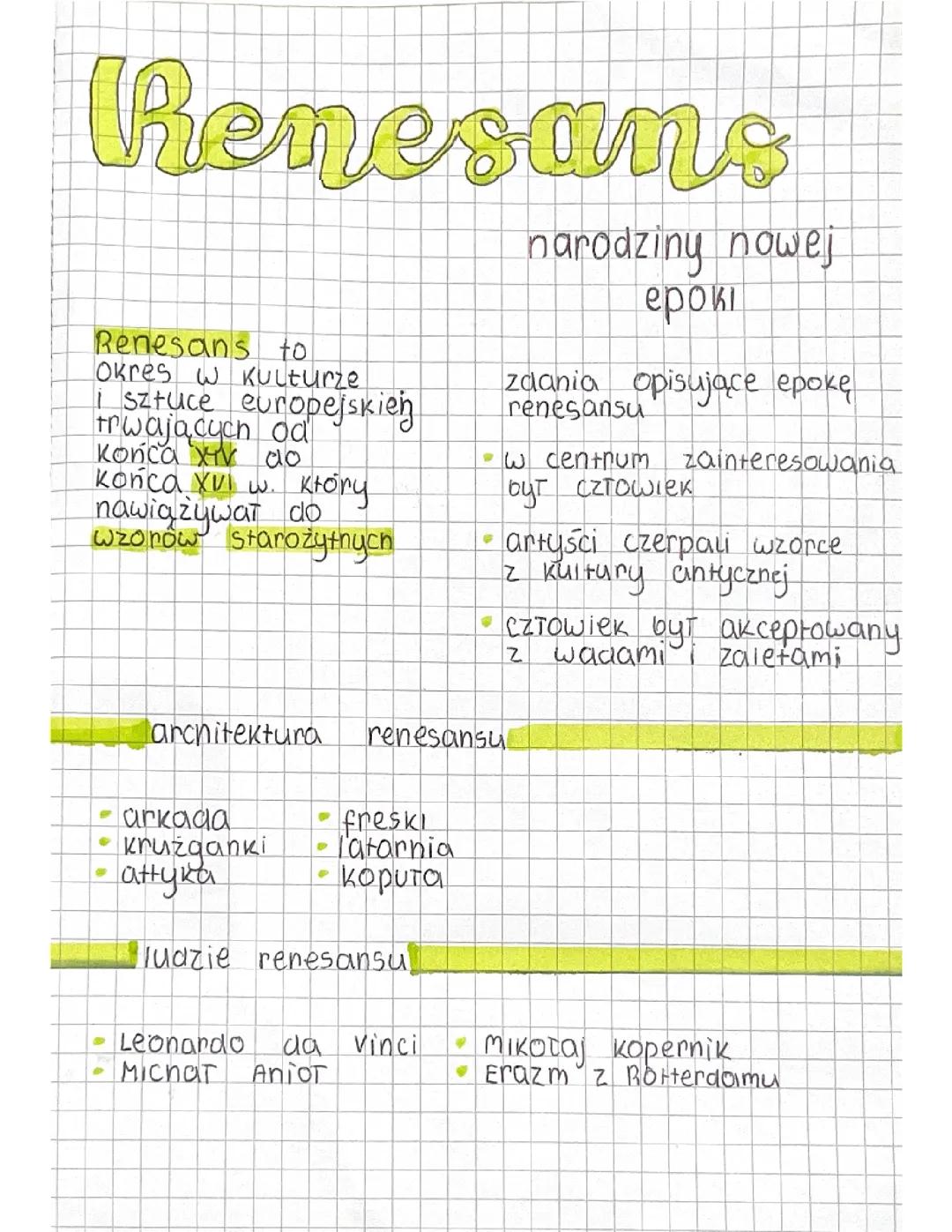 Renesans – Kluczowe Informacje Historyczne