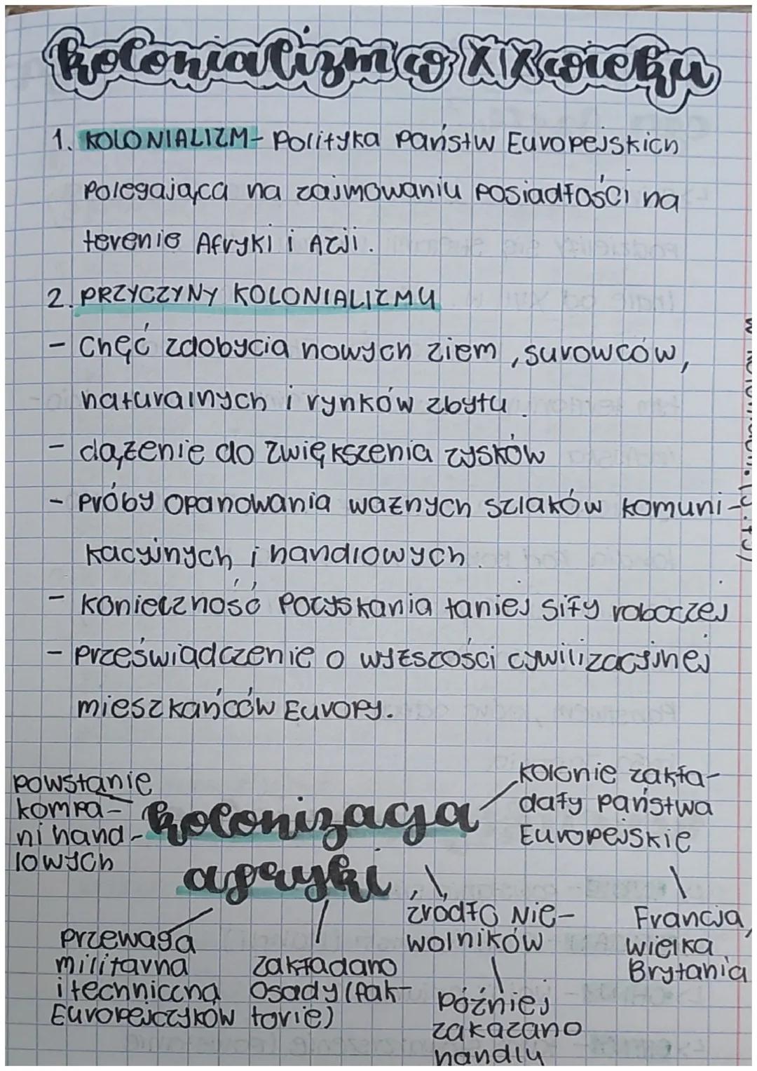 # kolonializm w XIX wieku

1. KOLONIALIZM- Polityka Panstw Europejskion
Polegająca na zajmowaniu posiadłości na
terenie Afryki i AZJI.

2. P