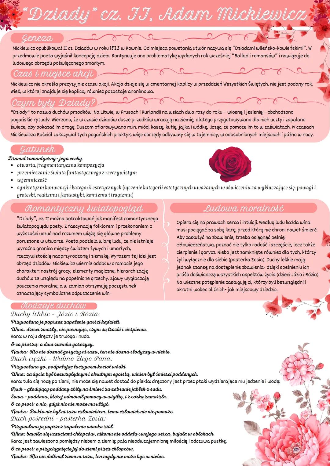 # "Dziady" cz. TT, Adam Mickiewicz

## Geneza

Mickiewicz opublikował II cz. Dziadów w roku 1823 w Kownie. Od miejsca powstania utwór nazywa