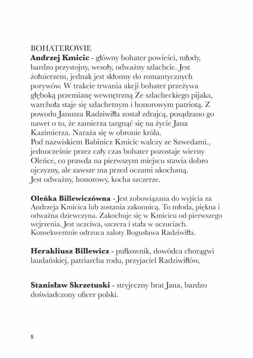 POTOP
HENRYK SIENKIEWICZ
Początkowo ukazywał się odcinkach (1884-1886), po raz
pierwszy wydana w 1886.
Sienkiewicz wzorował się na- "Pamiętn