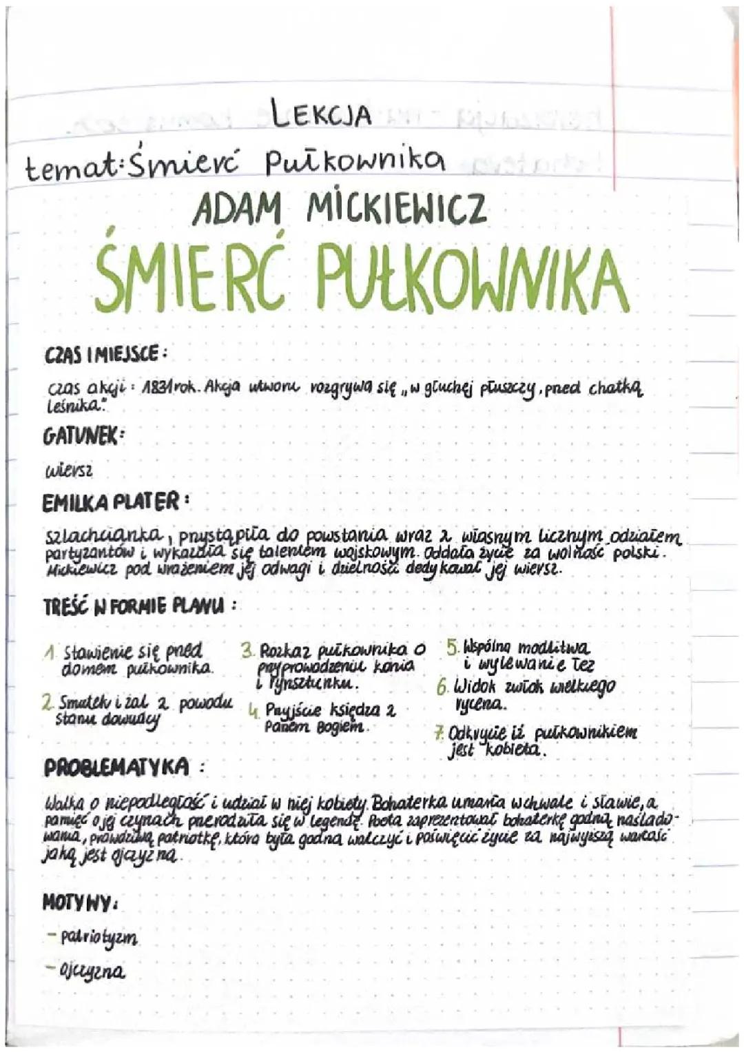 Śmierć Pułkownika - Opowieść Adama Mickiewicza