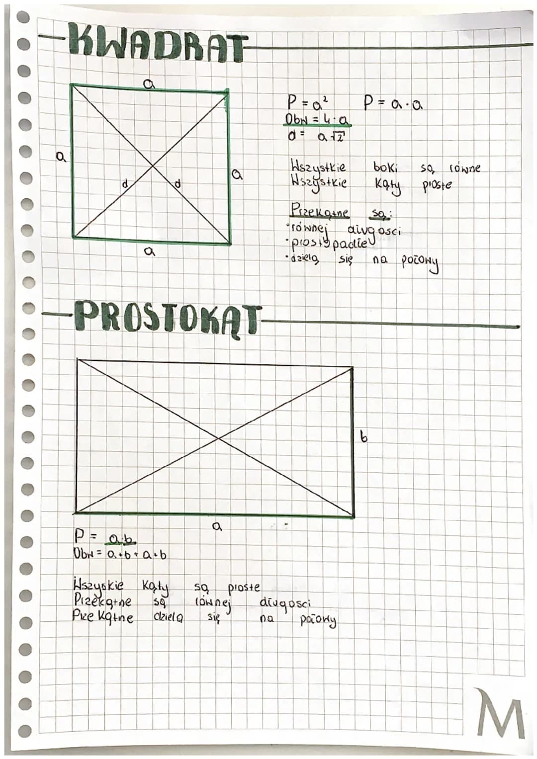 -KWADRAT
d
a
PROSTOKĄT
P = ab
Obw = a₁ + b + a +b
Hszyskie Kąty
Pizekątne sq
Prze Katne
clziela
a
są proste
(Owne
się
P=0²
Obw = 4:0
d = a√2