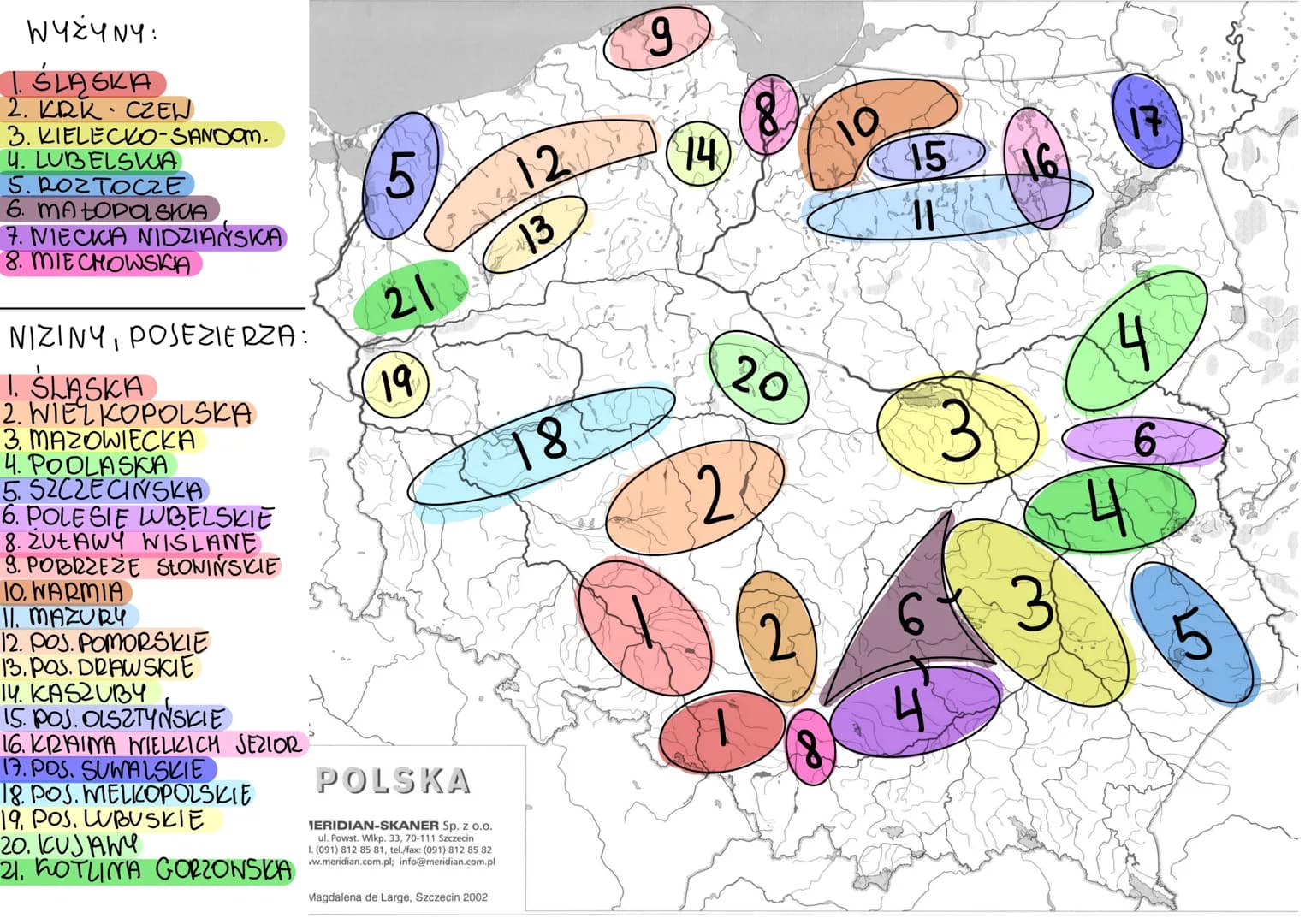 PARKI NARODOWE:
1. KARKONOSKI
2. UJŚCIE WARTY
3. GOR STOŁOWY CH
4. TATRZAŃSKI
5. GORCZAŃSKI
6. BABIOGÓRSKI
7. PIENINSKI
8. MA GURSKI
9. BIES
