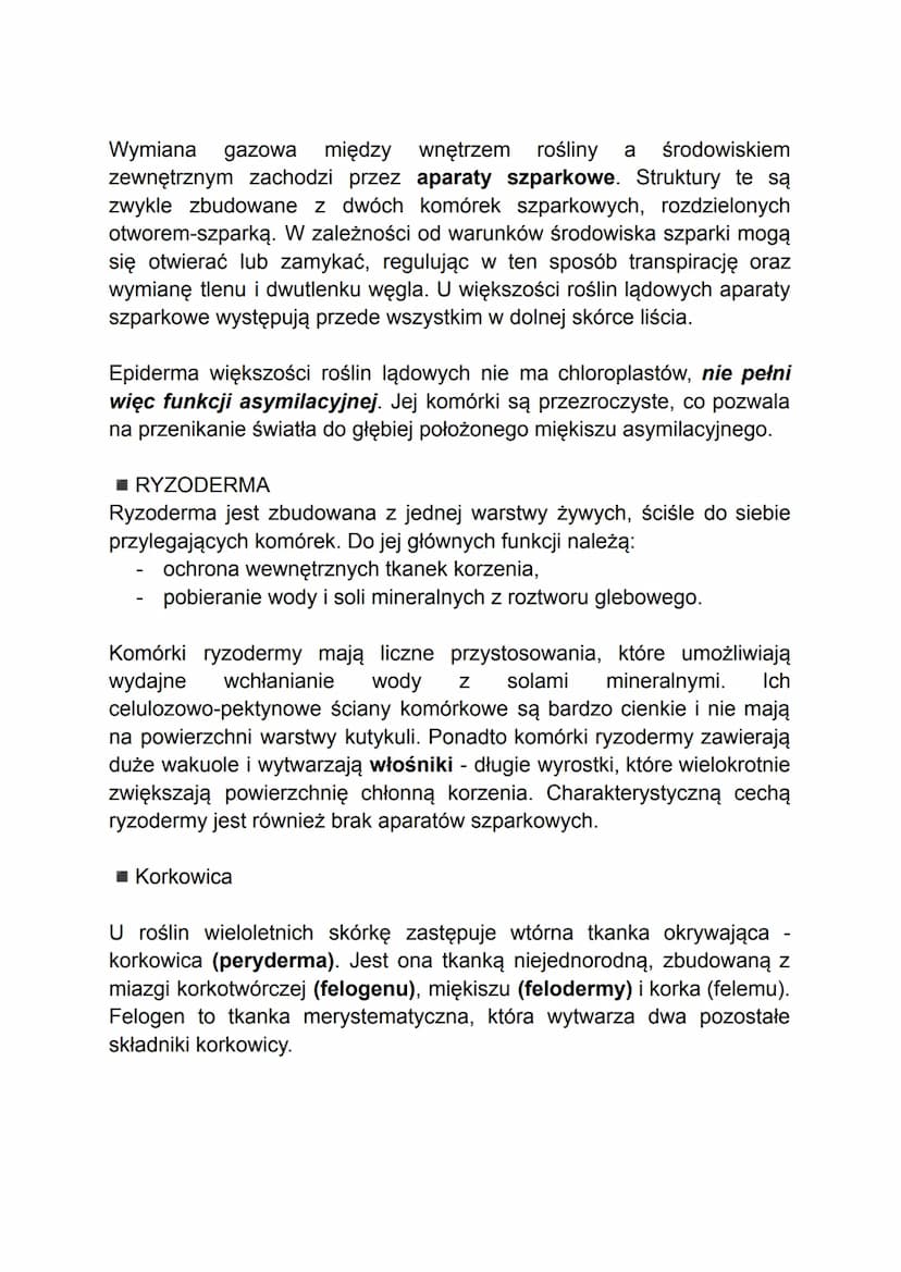 - TKANKI ROŚLINNE -
W organizmach wielokomórkowych komórki o wspólnym pochodzeniu i
podobnej budowie współpracują ze sobą w pełnieniu określ