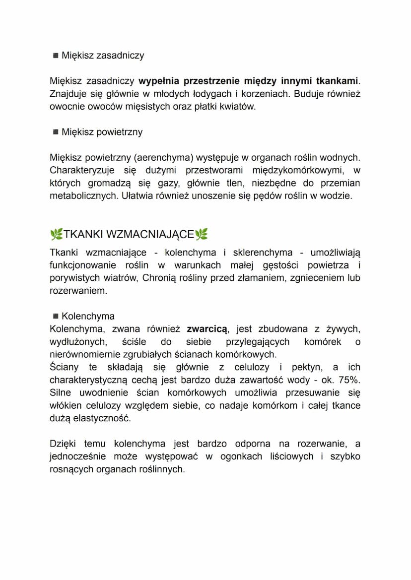 - TKANKI ROŚLINNE -
W organizmach wielokomórkowych komórki o wspólnym pochodzeniu i
podobnej budowie współpracują ze sobą w pełnieniu określ