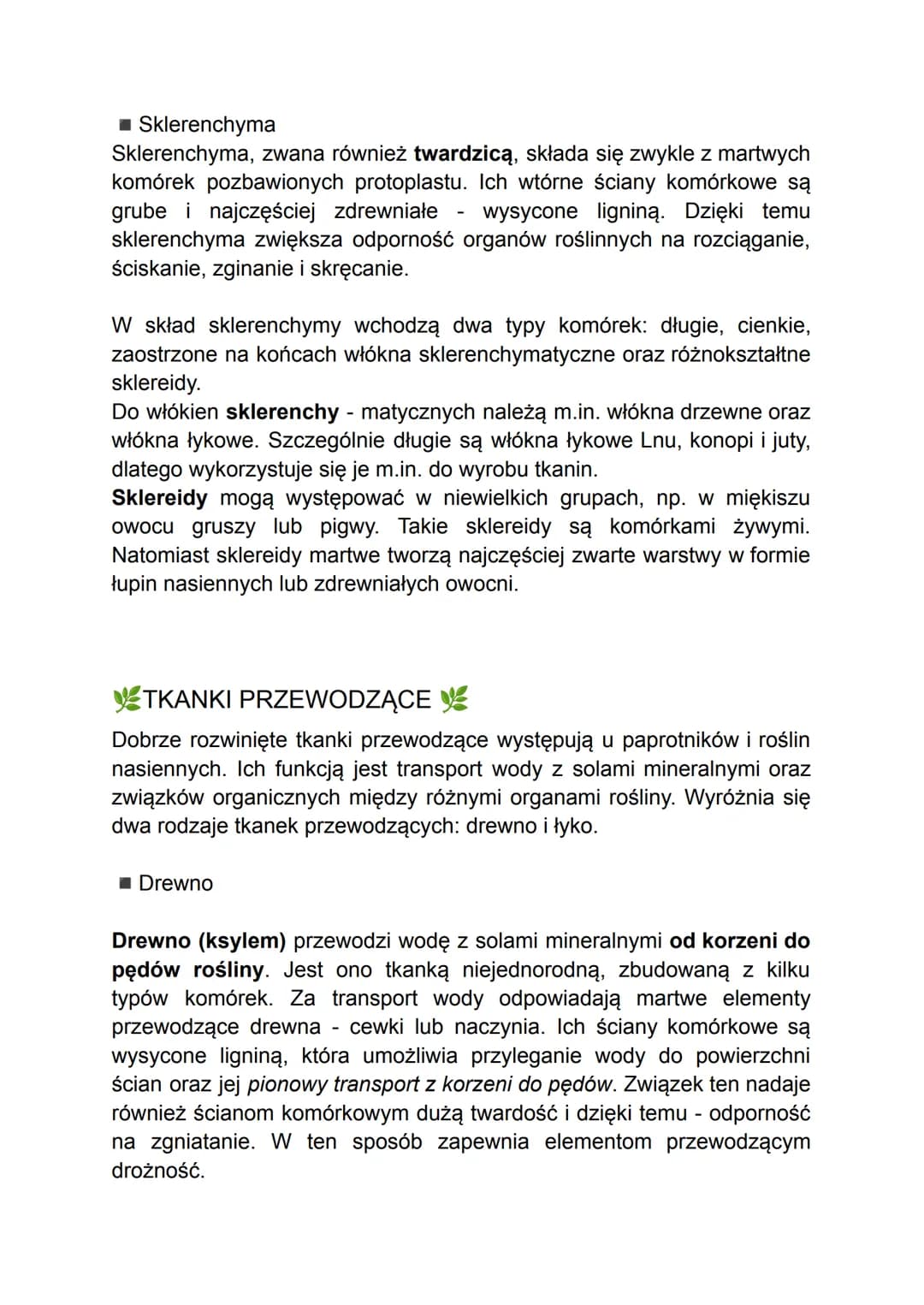 - TKANKI ROŚLINNE -
W organizmach wielokomórkowych komórki o wspólnym pochodzeniu i
podobnej budowie współpracują ze sobą w pełnieniu określ