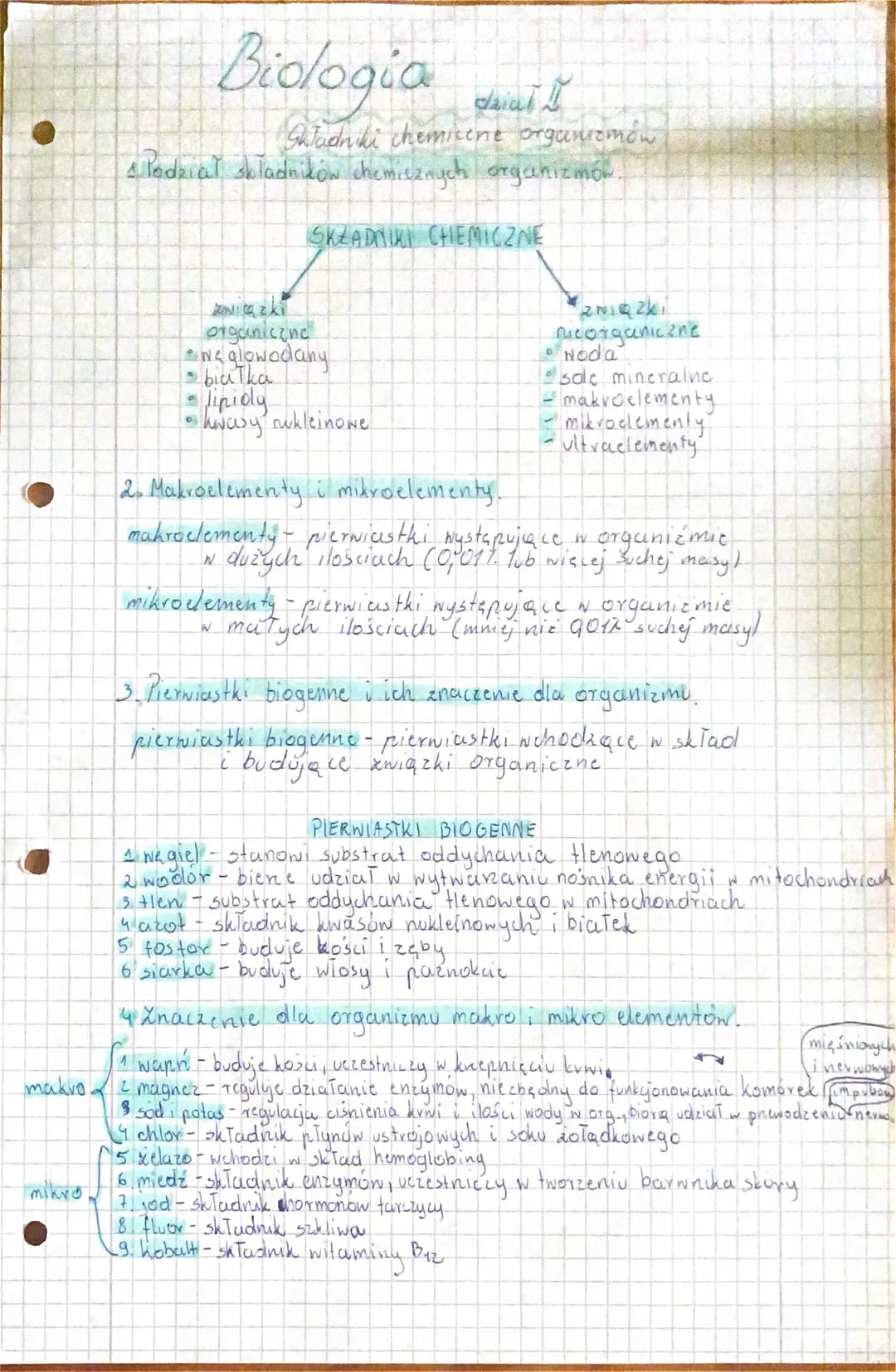 makro.
mikro
daial
Ghladniki chemicene organiemow
4 Podział składników chemicznych organizmów.
Biologia
0
organiczne
• weglowodany
białka
li