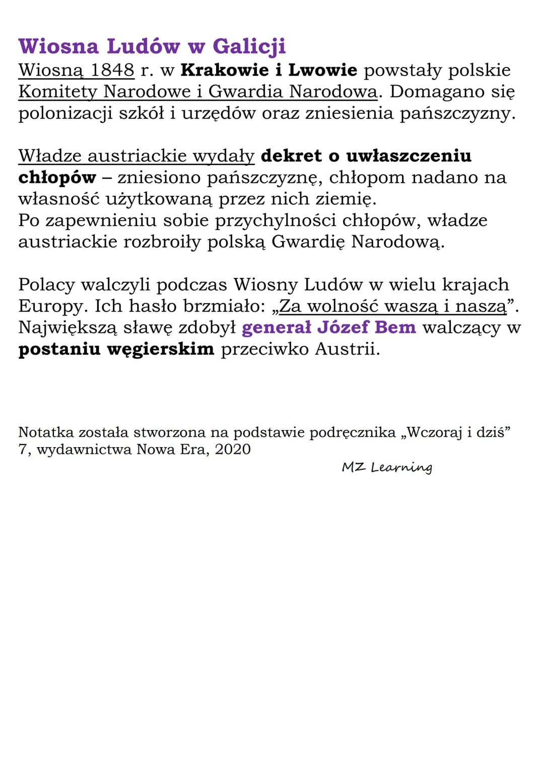 Wiosna Ludów na ziemiach
polskich
W 1846 r. działacze emigracyjni, emisariusze i
organizacje działające na ziemiach polskich dążyli do
wybuc