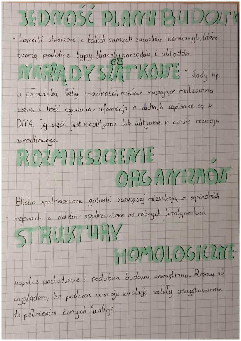 BIOLOGIA
EVOLUCSA - proces stopnicaurych smian budary
ciała, sposobu życia, upodobań pokarmowych lub innych cech
gatunkorych, prowadzący do 