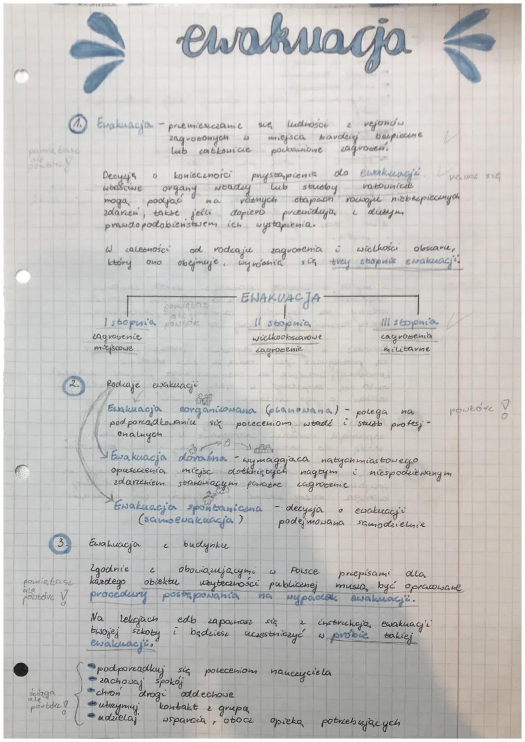 EDB Klasa 8 - Zasady Ewakuacji