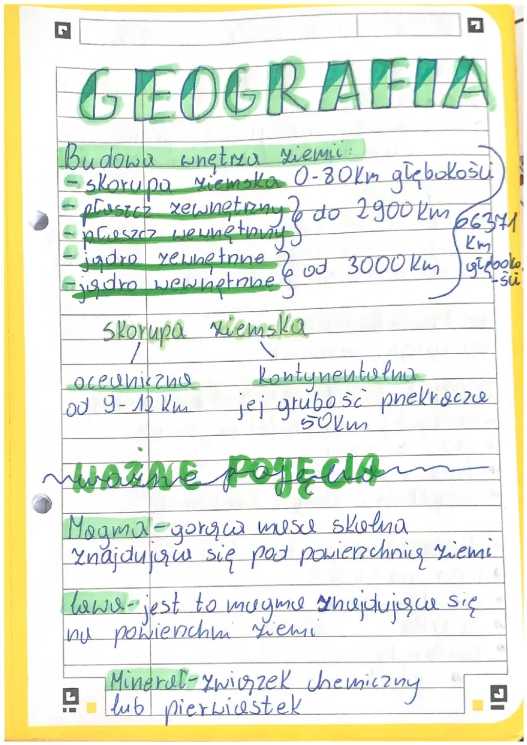 GEOGRAFIA
Budowa wnętma ziemic:
skorupa Niemoko 0-80km głębokości
prosice zewnętrzny & do 2900km 66341
pluszaz wewnętowy S
km
jadro
yeubetrn