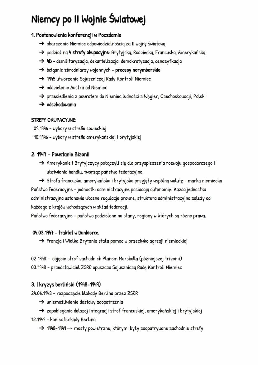 Zimna Wojna
1. Odszkodowania (dla ZSRR) i utracone ziemie
→ Włochy - Triest, część Istrii i kolonie (Etiopia i Libia)
→ Finlandia - część te