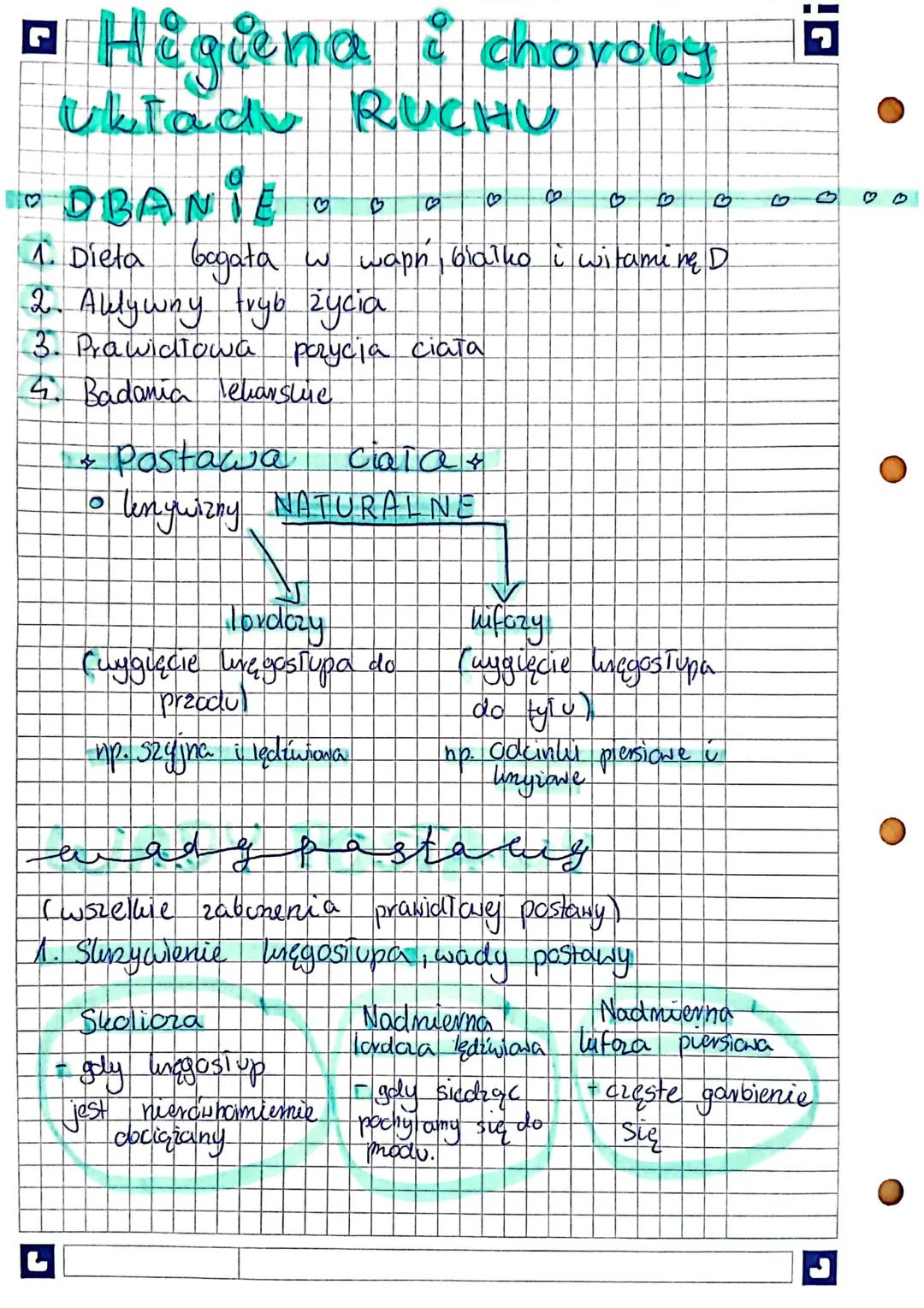• Higiena i choroby 5
układu RUCHU
DBANIE
1. Dieta bogata
2. Allywny tryb życia
3. Prawidłowa pozycja ciała
4. Badania lehianslue
♡
G
2
S
& 