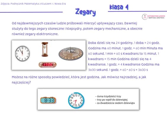 Know Zegary Matematyka klasa 4 thumbnail