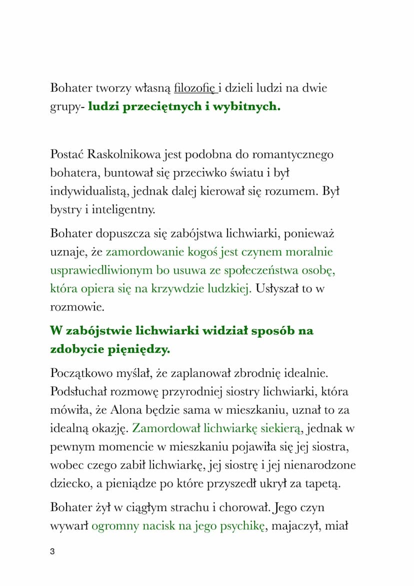 CHRAKTERYSTYKA
RASKOLNIKOWA
"Zbrodnia Kara" Fiodor Dostojewski
Rodion Romanowicz Raskolnikow to główny bohater
powieści pt. "Zbrodnia i kara