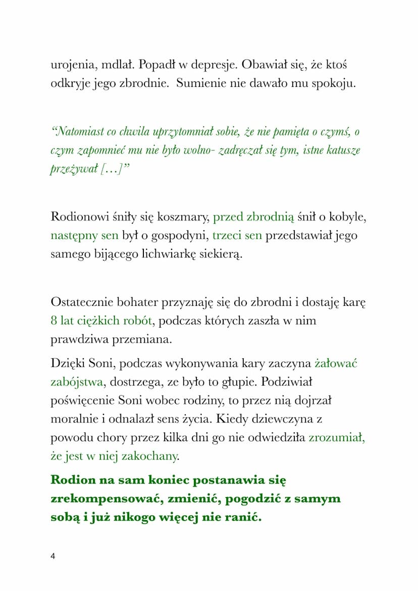 CHRAKTERYSTYKA
RASKOLNIKOWA
"Zbrodnia Kara" Fiodor Dostojewski
Rodion Romanowicz Raskolnikow to główny bohater
powieści pt. "Zbrodnia i kara
