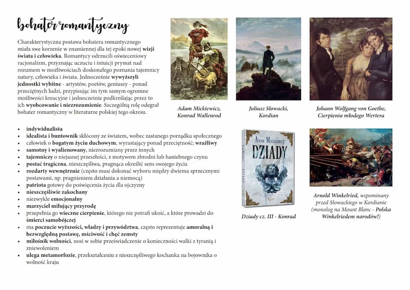 cechy światopoglądowe
ludowość - prosty lud ma dostęp do „prawd zakrytych”, w sposób intuicyjny, pozarozumowy, wewnętrzny potrafi porozumiew