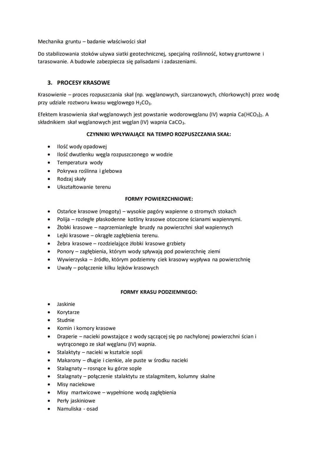 1. WIETRZENIE SKAŁ
● Erozja - niszczenie podłoża
● Transport materiału skalnego
● Akumulację - osadzanie materiału
Wietrzenie - proces, w kt