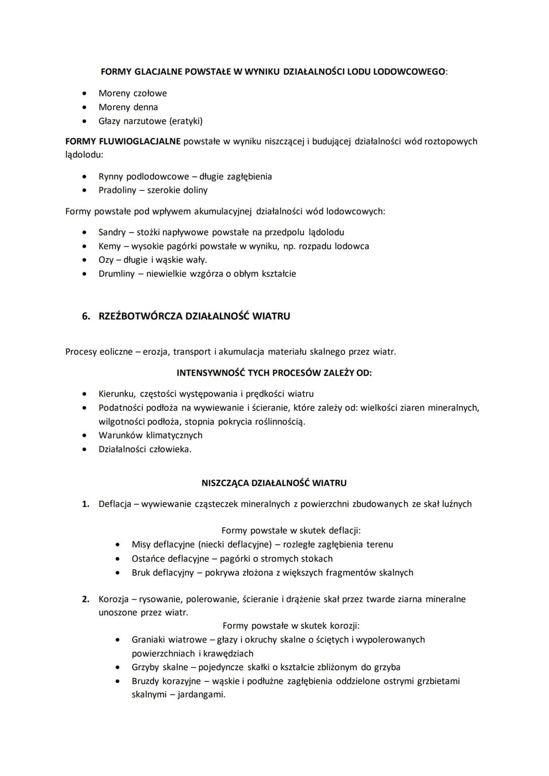 1. WIETRZENIE SKAŁ
● Erozja - niszczenie podłoża
● Transport materiału skalnego
● Akumulację - osadzanie materiału
Wietrzenie - proces, w kt