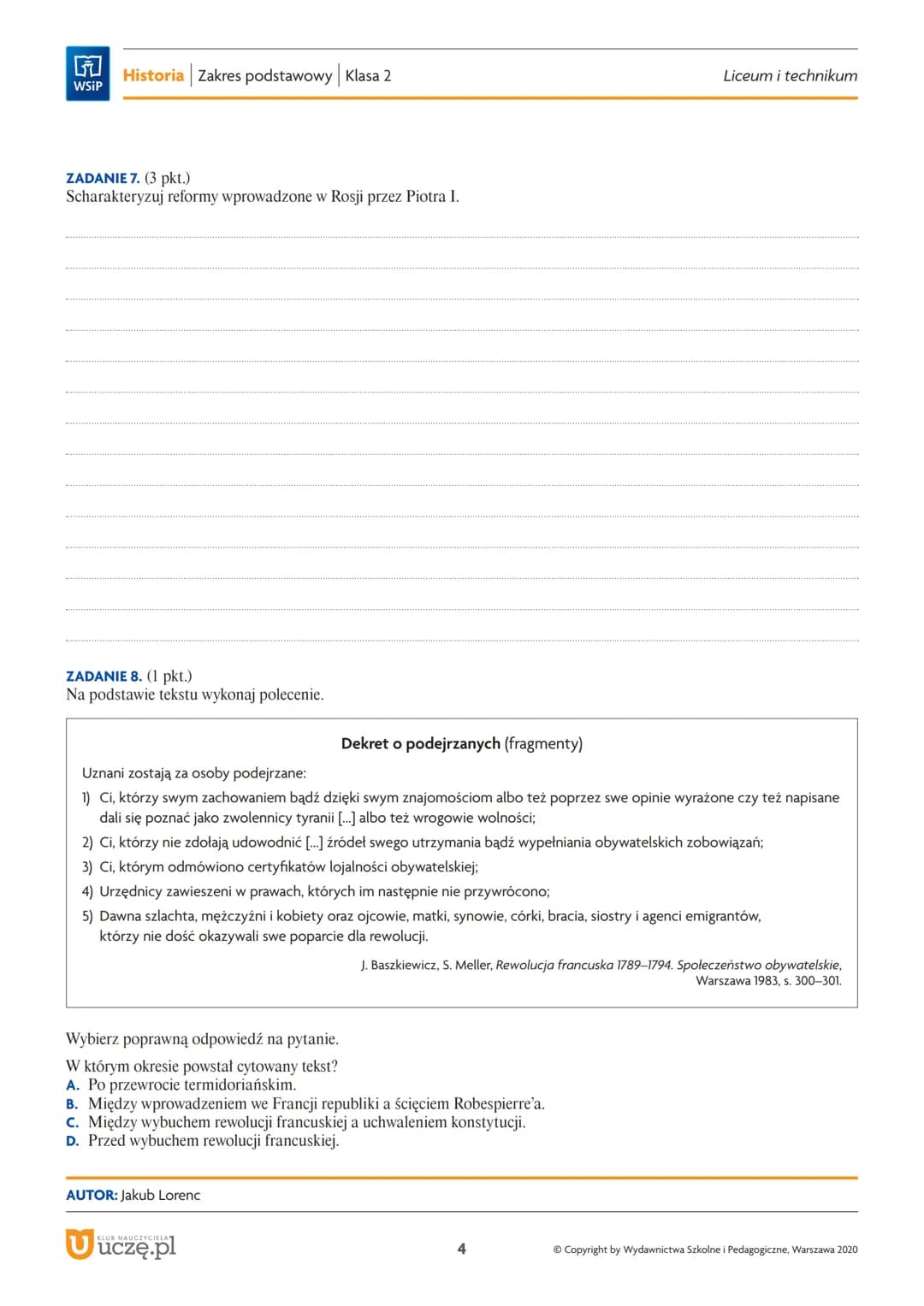 Sprawdzian Z Króla Edypa Wsip Europa i świat XVIII wieku (Historia) jako PDF - Knowunity