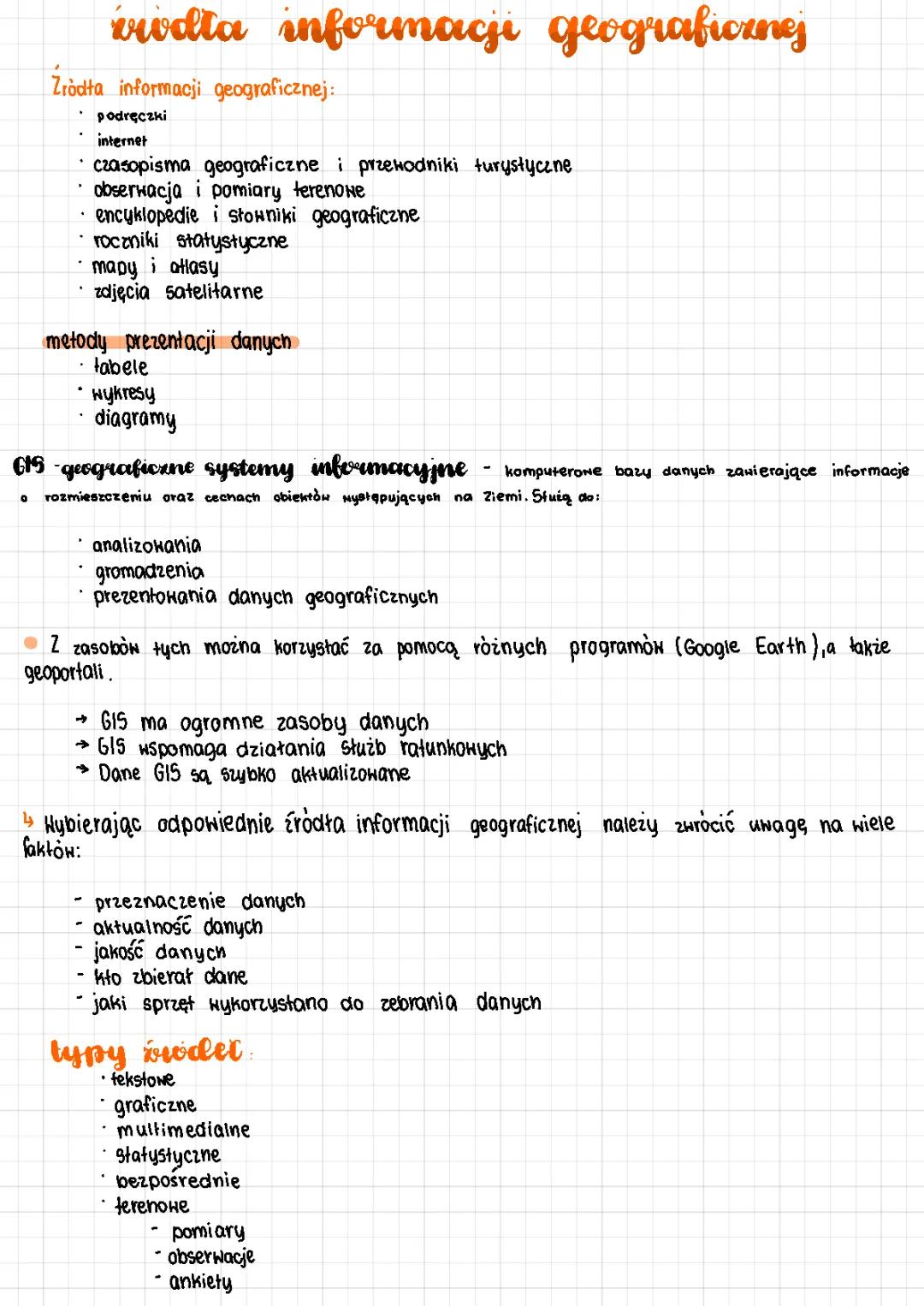 źródła informacji geograficznej