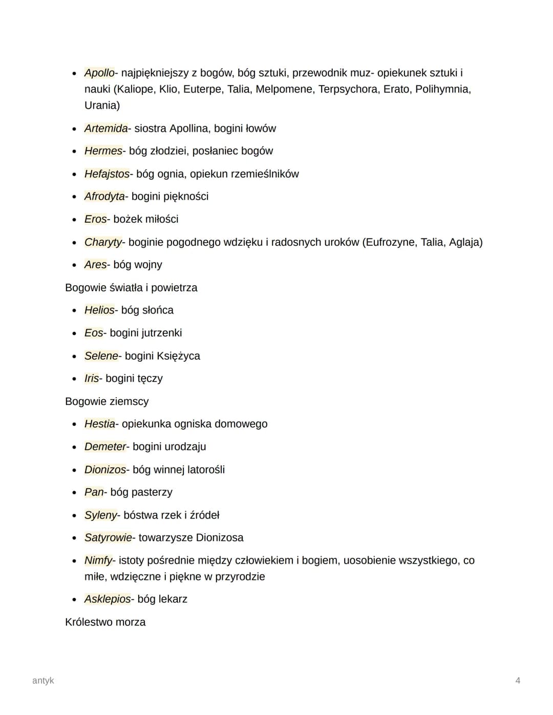 antyk
antyk
lista
⚫ sztuka starożytna- podstawa współczesnej kultury europejskiej
⚫ kultura i sztuka starożytna: źródło motywów, skarbnica p