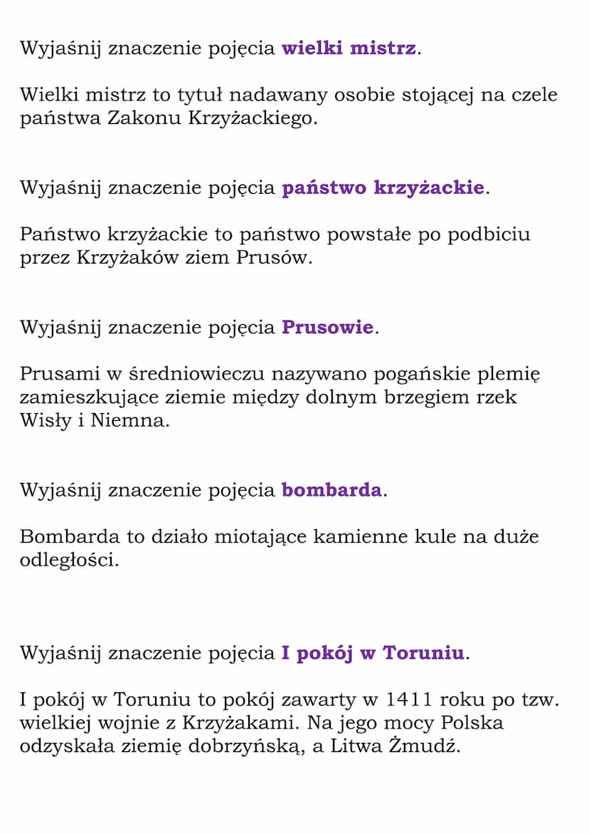 Wielka wojna z
Krzyżakami
(Dział: Polska Jagiellonów)
Fiszki
Wyjaśnij znaczenie pojęcia rozbicie dzielnicowe.
Rozbicie dzielnicowe to okres,