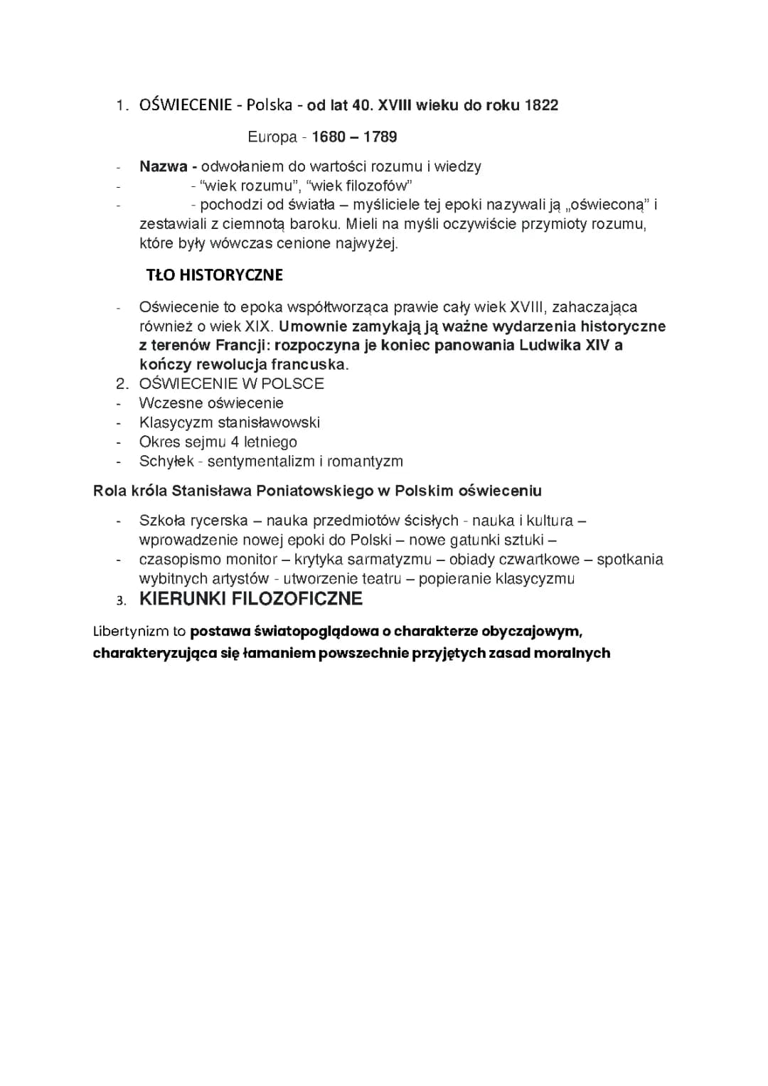 Oświecenie w Polsce - Najważniejsze informacje i Twórcy