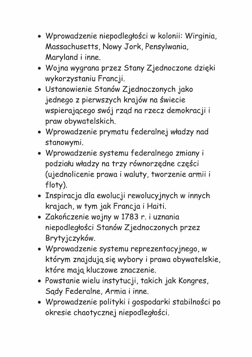 Powstanie Stanów
Zjednoczonych
Powstanie Stanów Zjednoczonych - wojna domowa w
latach 1775-1783, w której 13 kolonii brytyjskich na
północy 