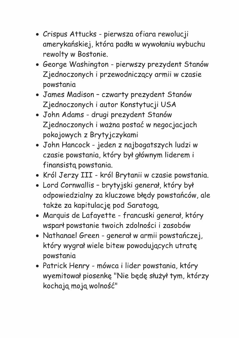 Powstanie Stanów
Zjednoczonych
Powstanie Stanów Zjednoczonych - wojna domowa w
latach 1775-1783, w której 13 kolonii brytyjskich na
północy 