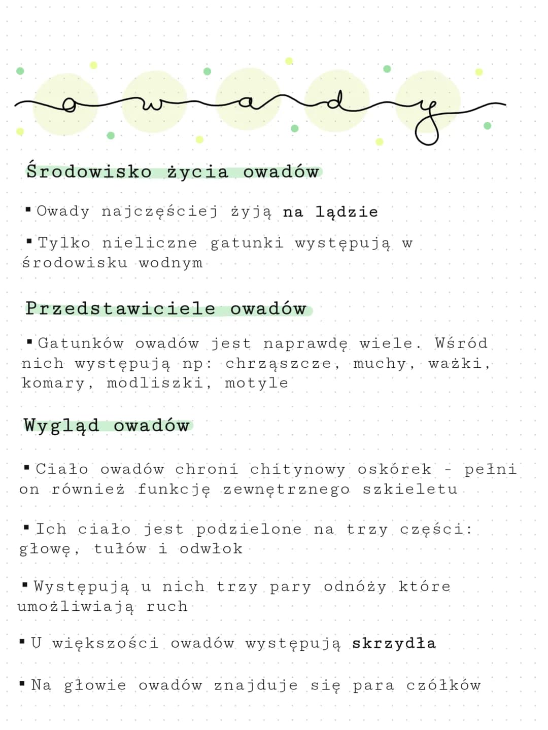 Środowisko życia owadów
Owady najczęściej żyją na lądzie
▪Tylko nieliczne gatunki występują w
środowisku wodnym
■
y
Przedstawiciele owadów
▪