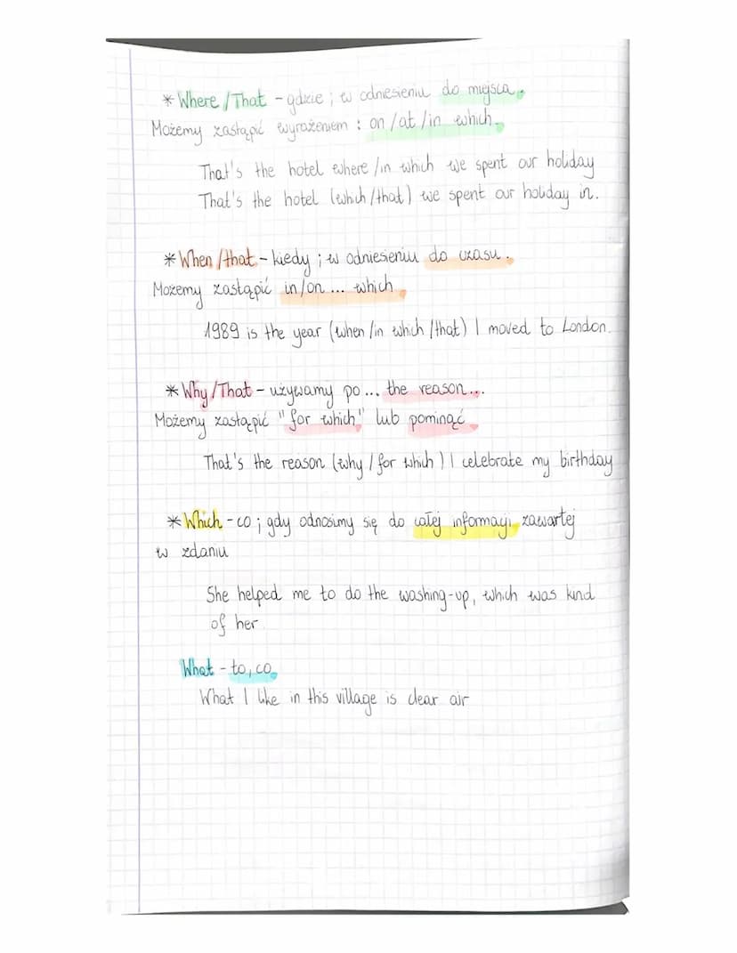 та рекулько
* Which / That - który w odniesieniu do revey / zwiezął możemy
pominąć gdy po zaimku występuje podmiot-zaimek / xeczownik
read t