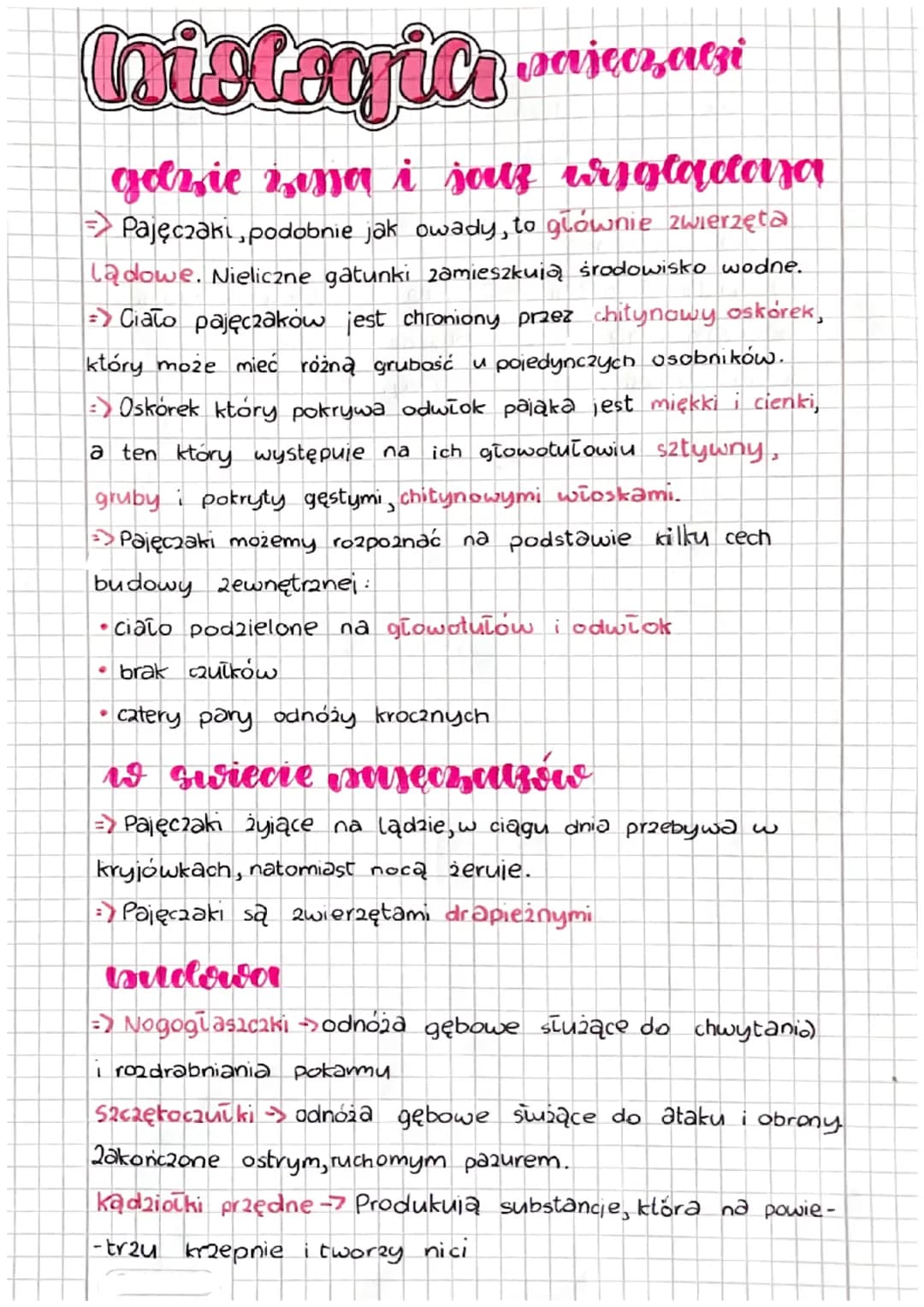 historica sajęczalgi
gdzie zussa i jouz irsglactosa
Pajęczaki podobnie jak owady, to głównie zwierzęta
Lądowe. Nieliczne gatunki zamieszkują