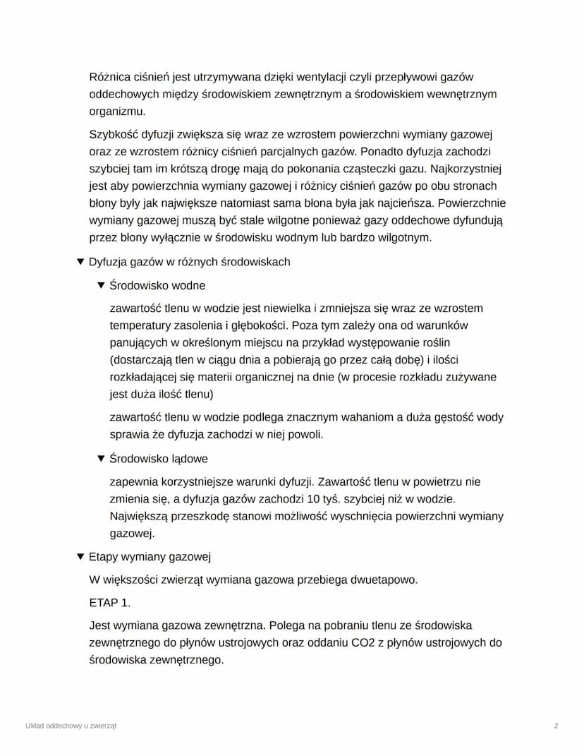 Układ oddechowy u zwierząt
Tags
Checkbox
Date
Trudne
@November 28, 2023
▼ Jak zwierzęta uzyskują energie?
Na drodze oddychania tlenowego lub