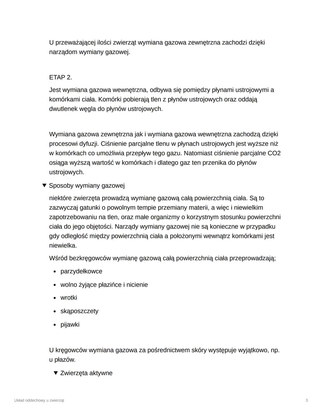 Układ oddechowy u zwierząt
Tags
Checkbox
Date
Trudne
@November 28, 2023
▼ Jak zwierzęta uzyskują energie?
Na drodze oddychania tlenowego lub