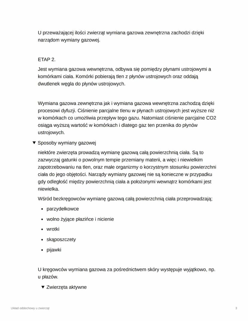 Układ oddechowy u zwierząt
Tags
Checkbox
Date
Trudne
@November 28, 2023
▼ Jak zwierzęta uzyskują energie?
Na drodze oddychania tlenowego lub