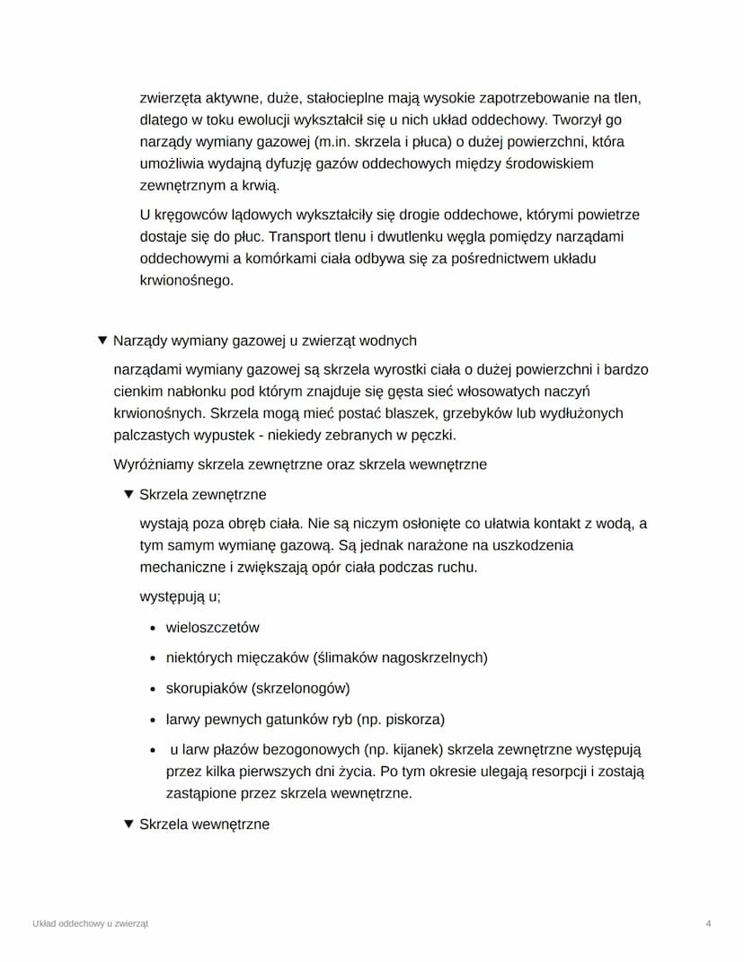 Układ oddechowy u zwierząt
Tags
Checkbox
Date
Trudne
@November 28, 2023
▼ Jak zwierzęta uzyskują energie?
Na drodze oddychania tlenowego lub
