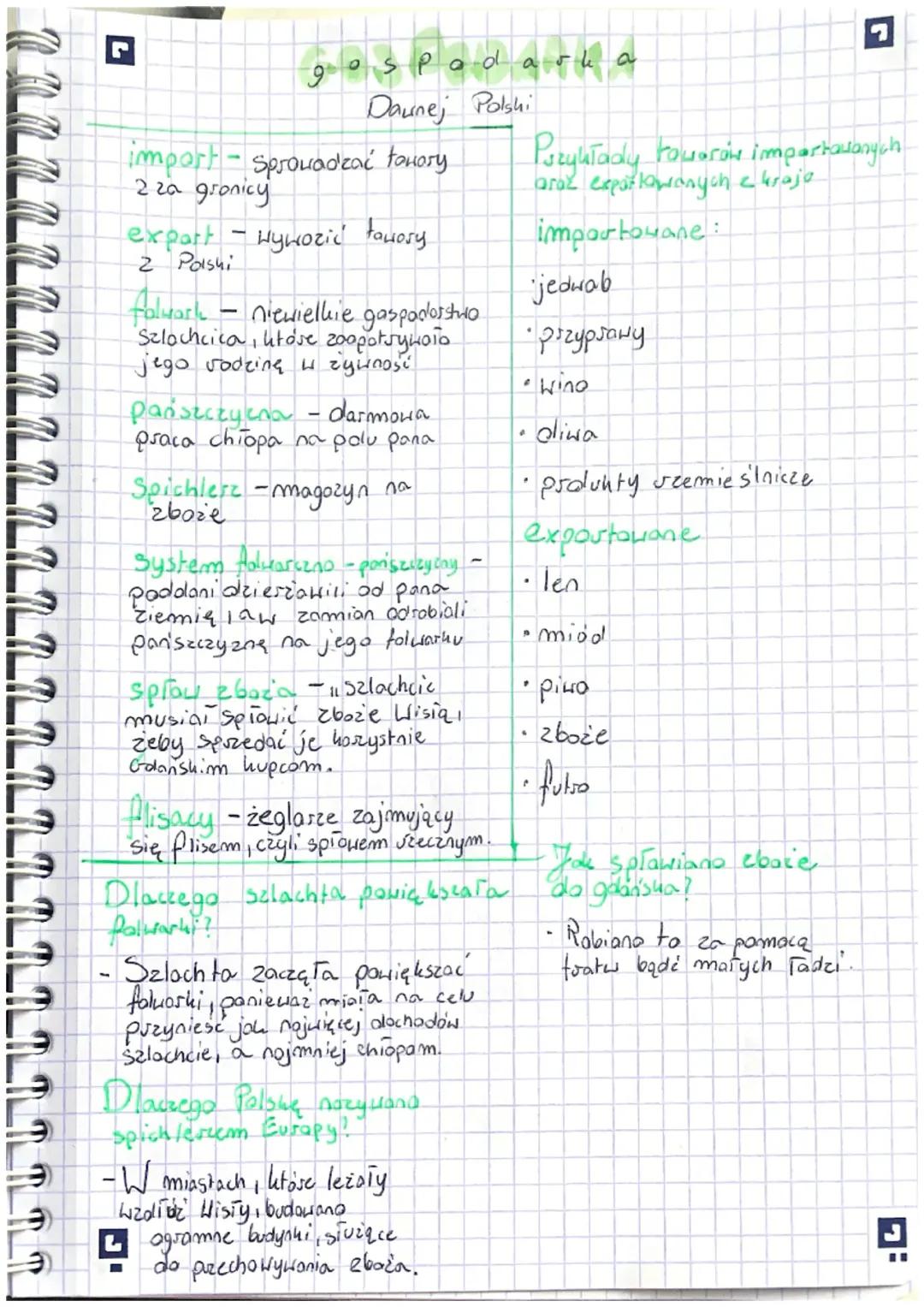 Gospodarka Polski w Przeszłości - Przygotowanie do Sprawdzianu