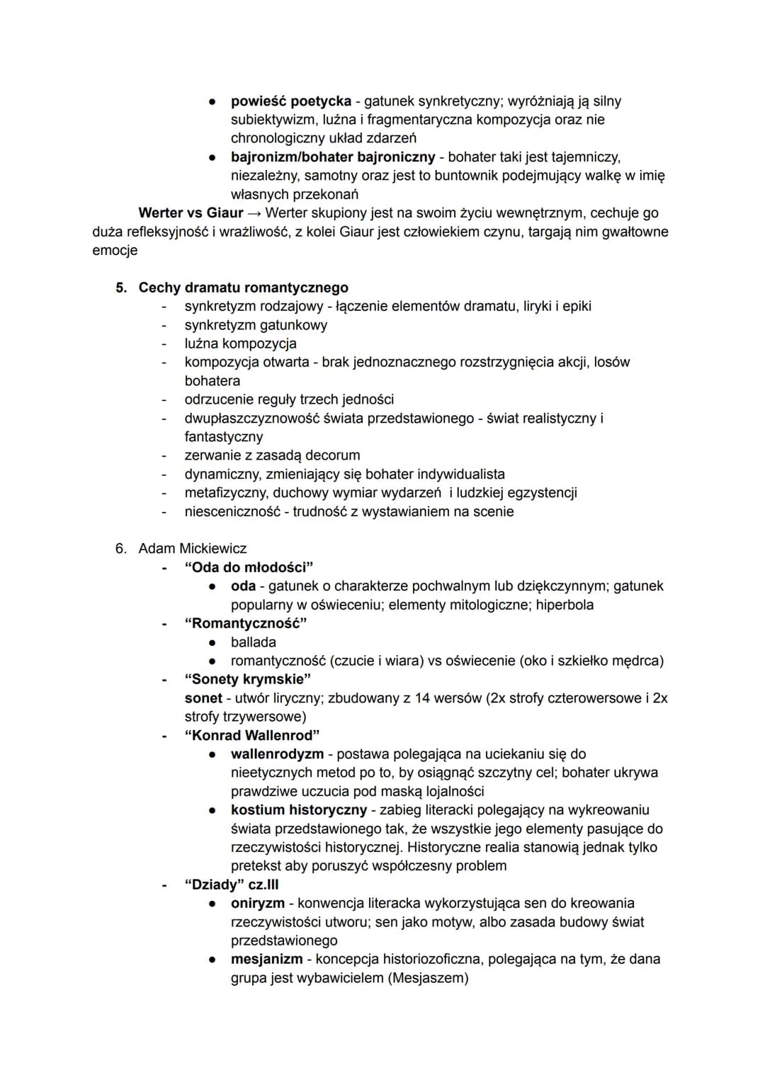 1. Romantyzm
Polska
1. Chronologia
Europa
wywodzi się od słowa romantyczny;
2 połowa XVIII wieku → opisanie malowniczości obrazu
później → o
