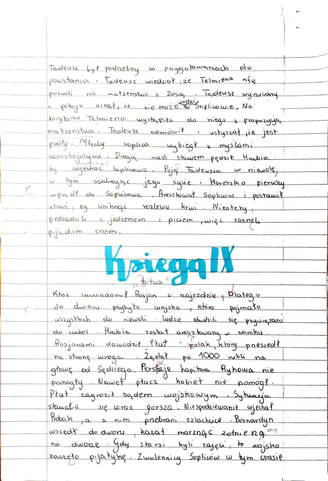 Pan Tadeusz
Księga 1
Do Soplicowa przybywa Tadeusz Soplica.
Mężczyzna
wieku
dzwudziestu
lat, ktorg
własnie ukończył naukę w Wilnie. Panicz p