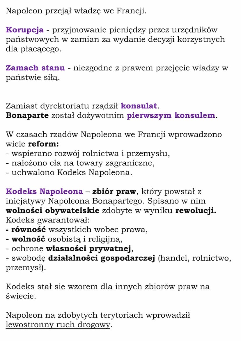 Epoka Napoleona
Bonapartego
W 1794 r.
- obalono rządy jakobinów,
- rządy rozpoczął dyrektoriat.
Społeczeństwo było niezadowolone z powodu:
-